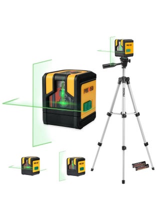 PREXISO Laser Level with Tripod, 100Ft Dual Modules Self Leveling Cross Line Laser Level, Green Line leveler Tool for Floor Tile, Home Renovation, Construction with 31-1/2in Tripod, 2 AA Batteries - pzsku/Z590334478F7443118B0BZ/45/_/1740982887/ba009719-336f-49ab-ade4-200d7b3ecb3c