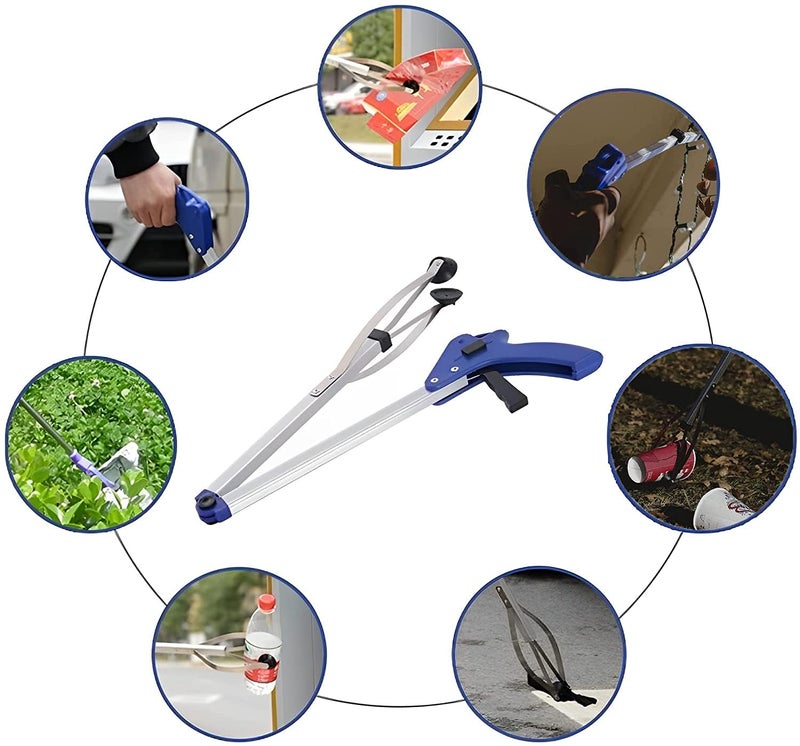 TONSYLPick up Helping Hand Grabber Reach Arm Extension Tool Ratcheting Grabber Reaching Aid Grabbing Reaching Pick Up Tool Heavy Duty Aluminum,Foldable Reacher Grabber Pickup Tool Gripper - Image 2