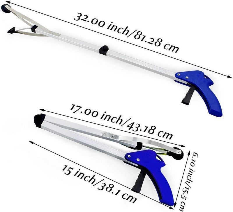 TONSYLPick up Helping Hand Grabber Reach Arm Extension Tool Ratcheting Grabber Reaching Aid Grabbing Reaching Pick Up Tool Heavy Duty Aluminum,Foldable Reacher Grabber Pickup Tool Gripper - Image 1