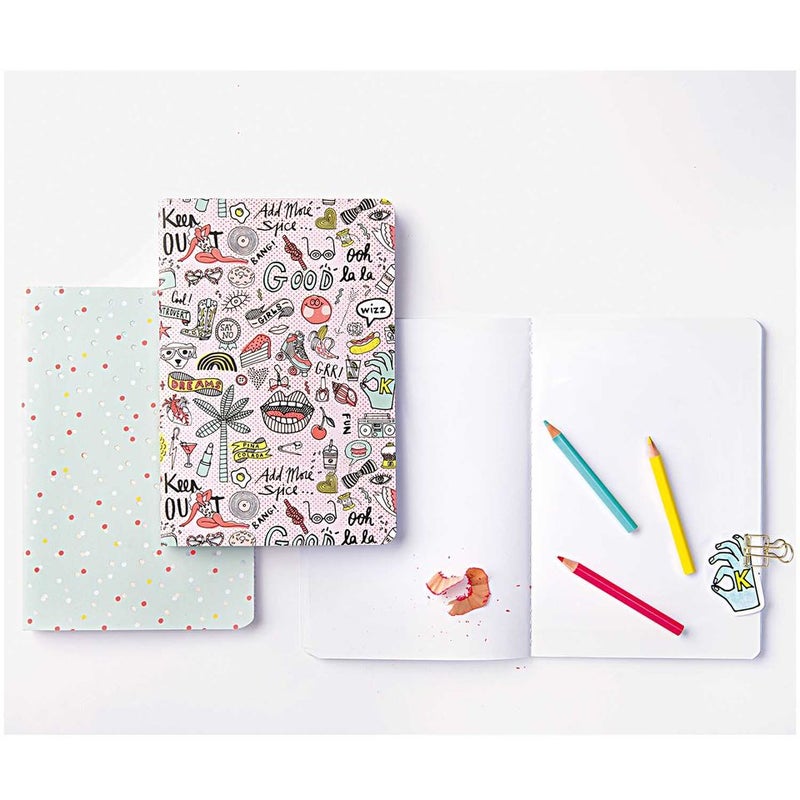RICO DESIGN A5 Notebook (Set Of 2) - Magical Summer