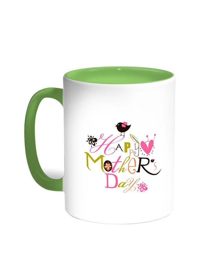 RKN Happy Mother's Day Printed Coffee Mug Green/White 11ounce - Image 2