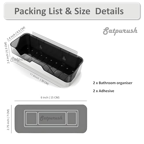 Satpurush Plastic Soap Holder for Bathroom - Self-Adhesive Wall-Mounted Soap Case - Essential Bathroom Accessories Items - White - Image 5