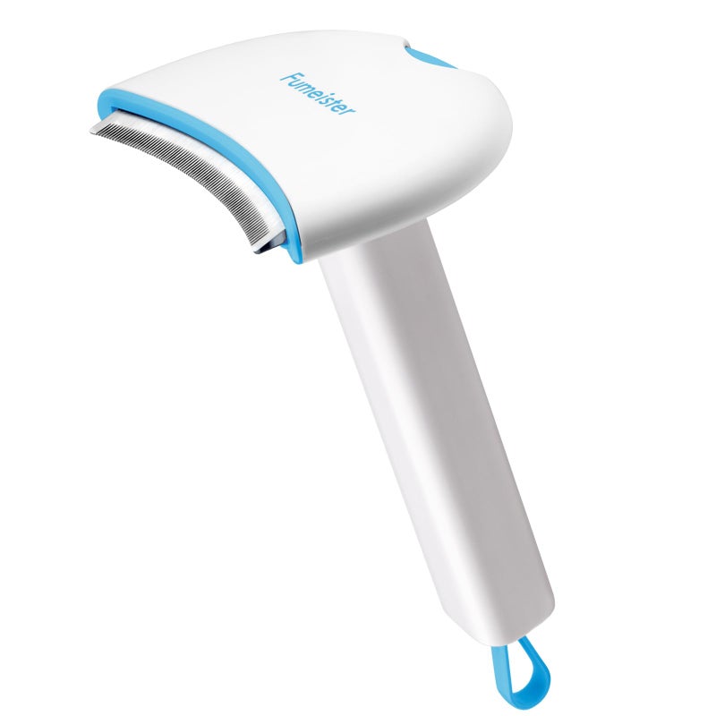 Fumeister Pet Undercoat Deshedding Tool for Dogs - Wide Curved Undercoat Brush for Effortless Pet Deshedding, Loose Hair Remover for Dogs & Cats (Blue) - Image 1