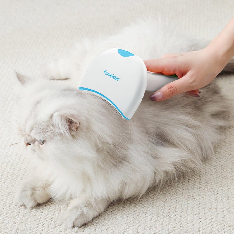 Fumeister Pet Undercoat Deshedding Tool for Dogs - Wide Curved Undercoat Brush for Effortless Pet Deshedding, Loose Hair Remover for Dogs & Cats (Blue) - Image 5