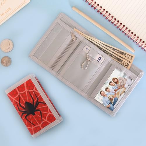 Lamiza RFID Kids Wallet for Boys Girls, Little Boys Wallet for Kids with Magic Sticker, Toddler Wallets for Boy with Coin Pocket, Spider Wallets Boy for Christmas/Birthday Gift Ideas - Image 2