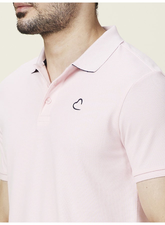 Being Human Mens Pink Polo Collar Short Sleeve Polo T-Shirt - Image 4
