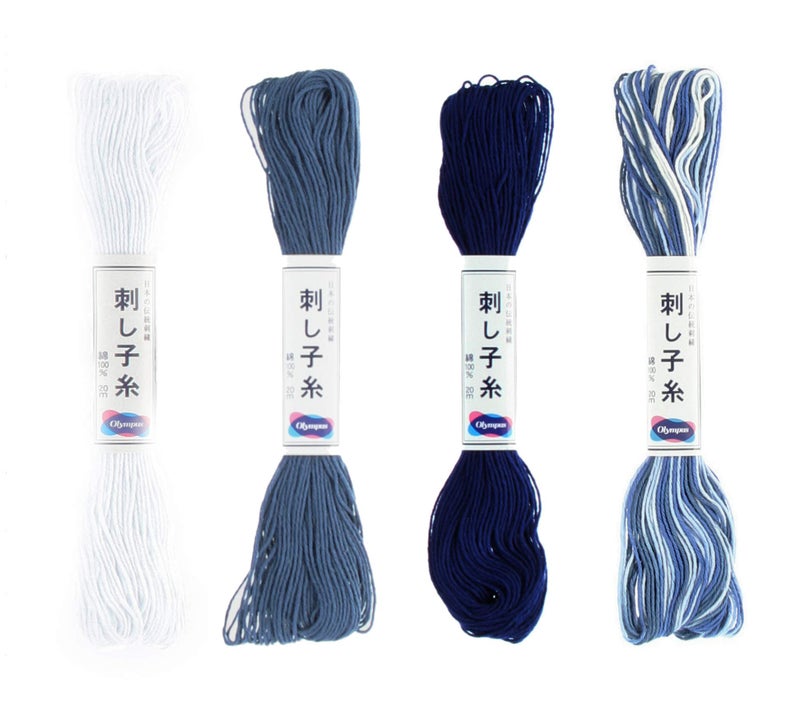 Olympus Sashiko Thread 20m Skein Color Bundles Traditional 52011018