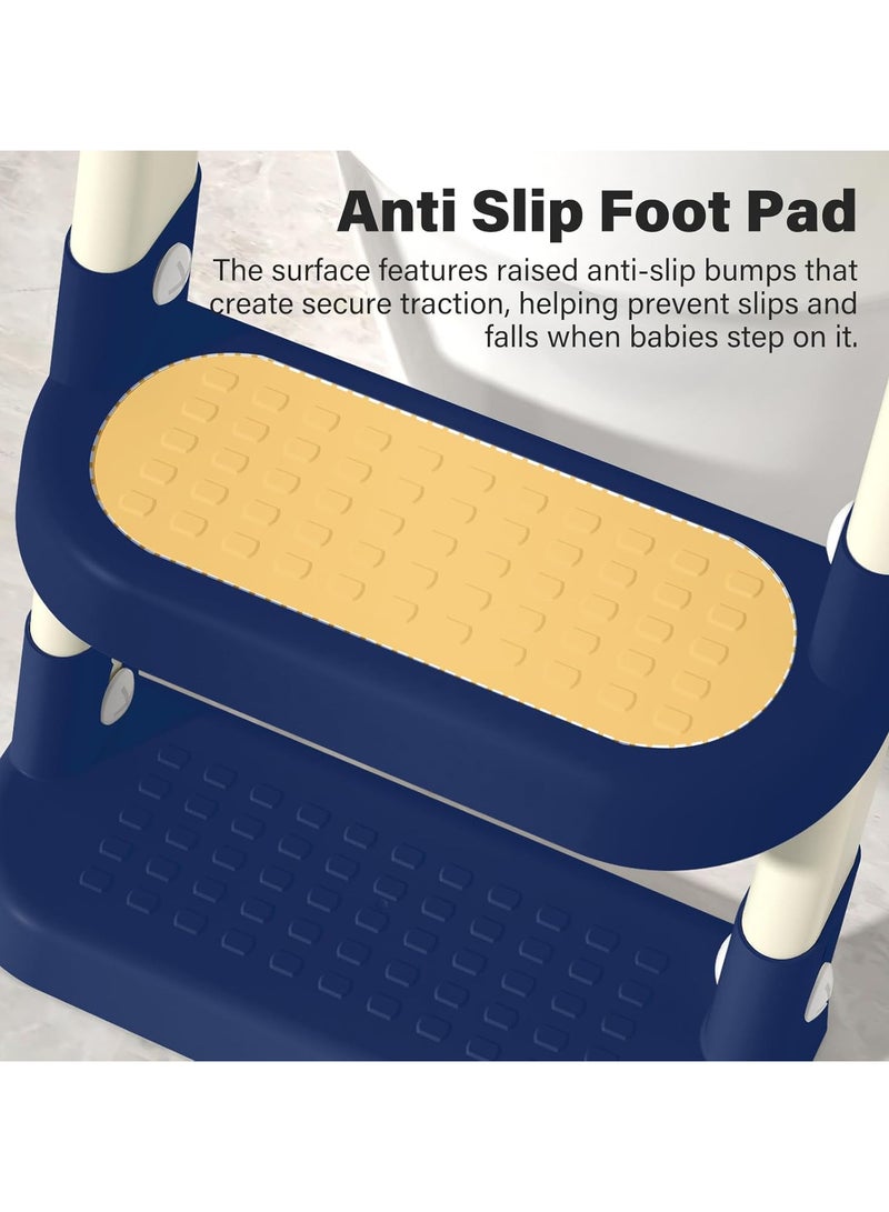Youth Potty Training Seat with Step Ladder, Comfortable, Safe and Non-Slip, with Adjustable Ladder for Boys, Girls and Toddlers