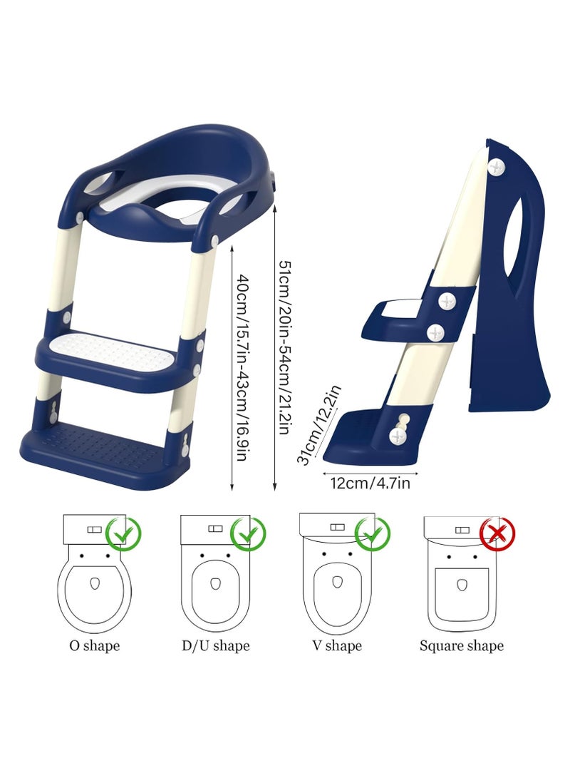 Youth Potty Training Seat with Step Ladder, Comfortable, Safe and Non-Slip, with Adjustable Ladder for Boys, Girls and Toddlers
