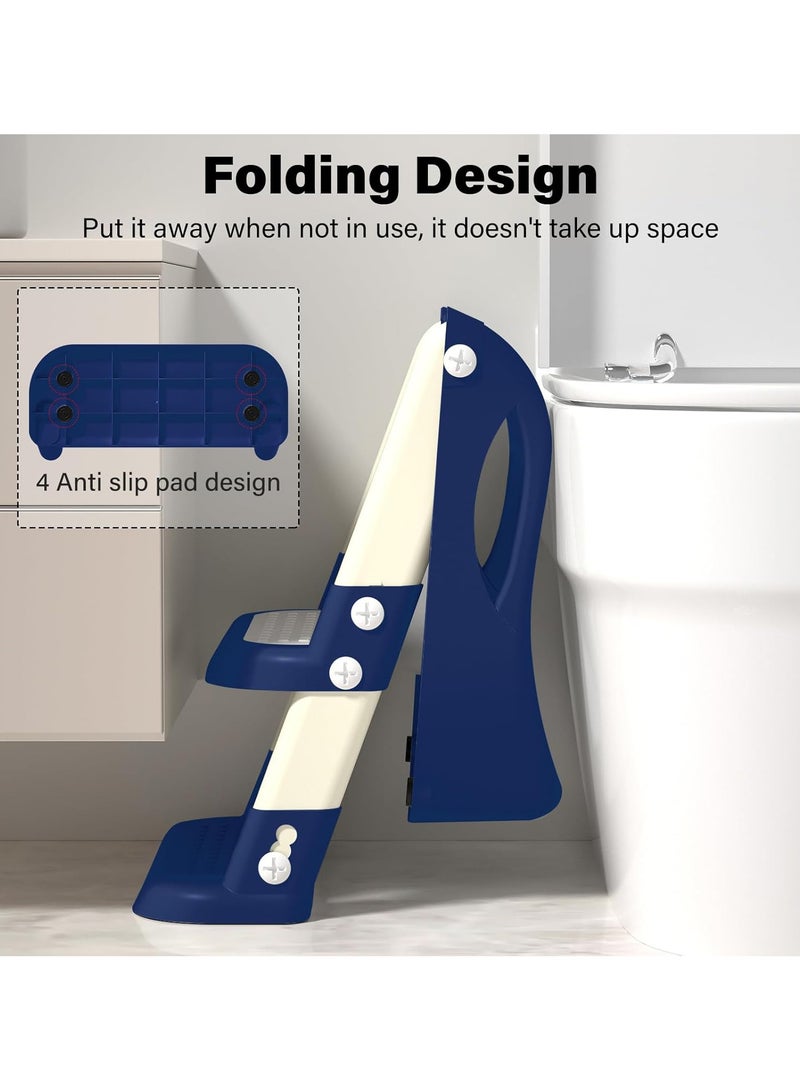 Youth Potty Training Seat with Step Ladder, Comfortable, Safe and Non-Slip, with Adjustable Ladder for Boys, Girls and Toddlers