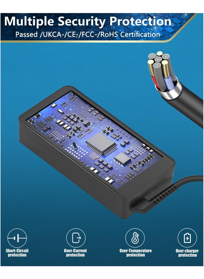 فلوينغ - شاحن بديل تيار متردد USB-C بقوة 65 وات 45 وات مناسب لجهاز Lenovo ThinkPad T14 T15 T480 T480s T490 T490s T495 T495s T580 X13 X280 X380 X390 X395 E15 E480 E490 Lenovo Yoga C330 سلك محول طاقة للكمبيوتر المحمول بقوة 65 وات - Image 1