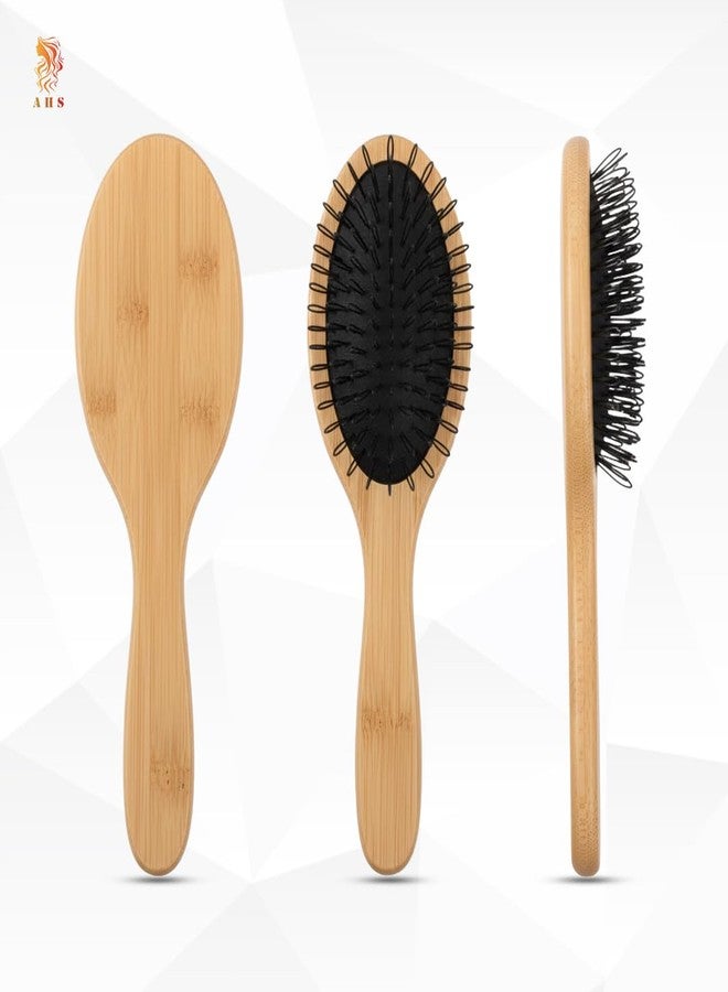 AHS Wooden Loop Wigs Brush for Hair Extensions & Wigs | Anti-Static Loop Brush for Silicone Micro Ring, Fusion Bond & Human Hair Extensions | Detangling Hair Comb - Image 5
