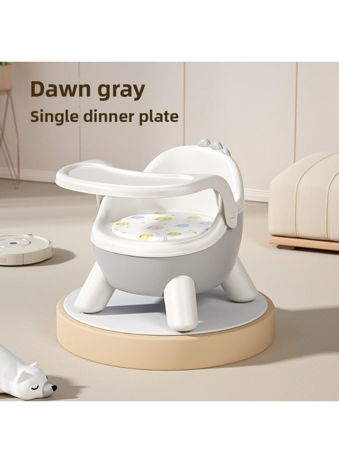 ORiTi Baby Eating Chair, Baby Calling Chair, Backrest For Learning To Sit, Small Stool, Short Design, Children'S Detachable Dining Table Chair - Grey  - Image 1