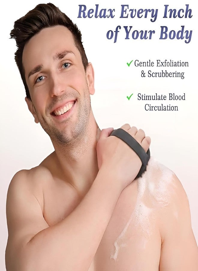 Feelon ليفة استحمام سيليكون من فيلون، ليفة استحمام لتنظيف وتغذية وتقشير البشرة، شعيرات غنية بالرغوة مع مقبض مريح مانع للانزلاق، مقشر للجسم للرجال والنساء - Image 5