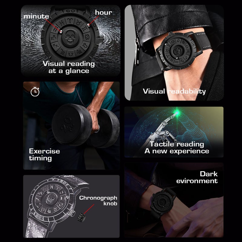 Lige/Foxbox Cool Men'S Waterproof Multifunctional Quartz Watch Personalized Magnetic Ball Student Watch - Image 4