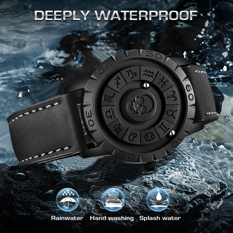 Lige/Foxbox Cool Men'S Waterproof Multifunctional Quartz Watch Personalized Magnetic Ball Student Watch - Image 5