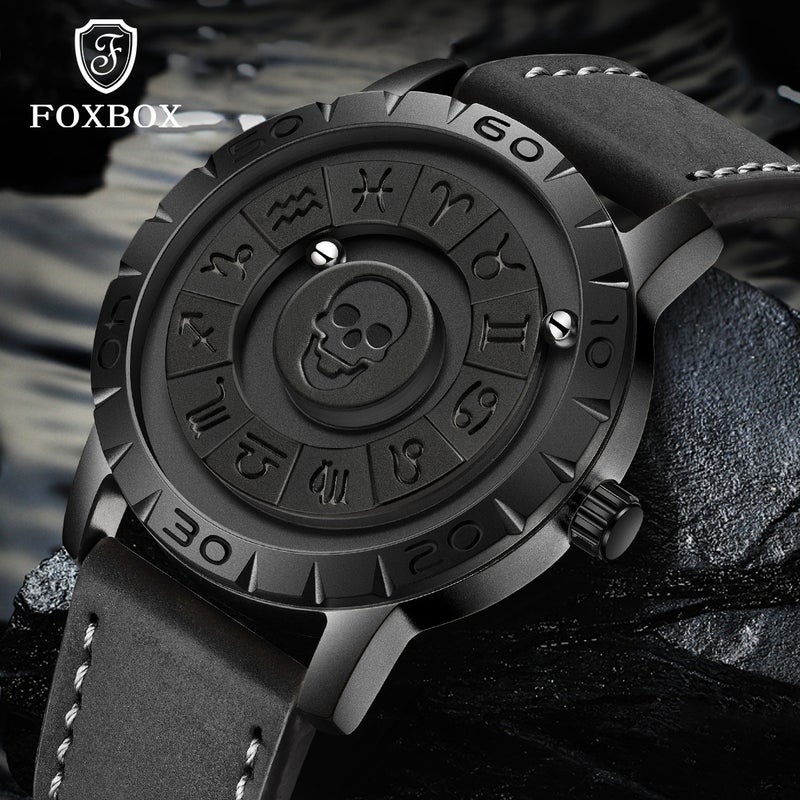 Lige/Foxbox Cool Men'S Waterproof Multifunctional Quartz Watch Personalized Magnetic Ball Student Watch - Image 2