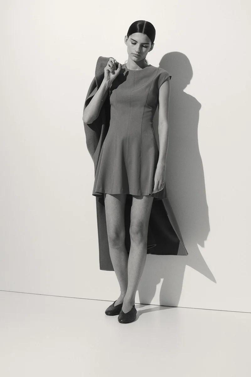 H&M Flared-skirt twill dress