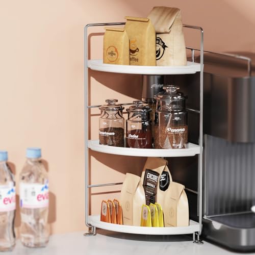 JANUS LiANG 3-Tier Bathroom Counter Organizer, Plastic Bathroom Organizer, Tool-Less Installation Makeup Vanity Tray, Bathroom Organizer Countertop Skincare Perfume Organizers (Chrome) - Image 3
