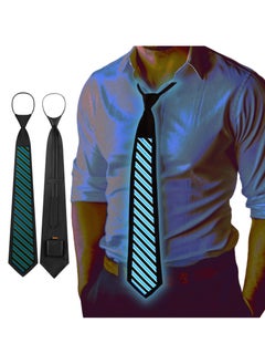 Sound-Activated LED Light-Up Tie - Flashing Novelty Necktie for Men and Women, Perfect for DJs, Parties and Mardi Gras, Features Adjustable Sensitivity, Concealed Controller
