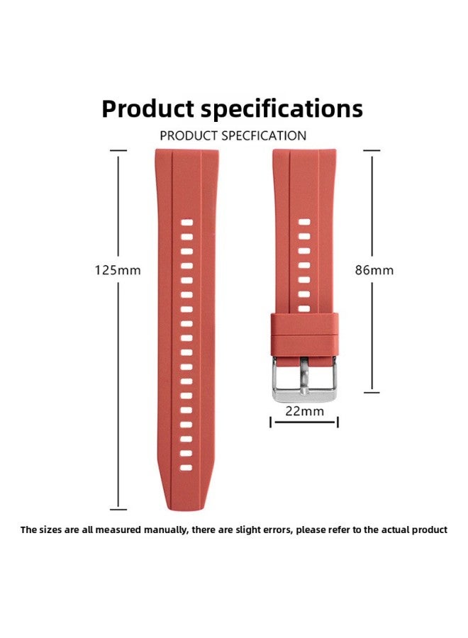 [ready Stock] Suitable For Huawei WatchGT4 Silicone Universal Watch Strap/gt2/gt3 With Quick Release Switch Earrings-Color:C11 Quicksand Powder-silver Buckle-Specifications:20MM  - Image 3