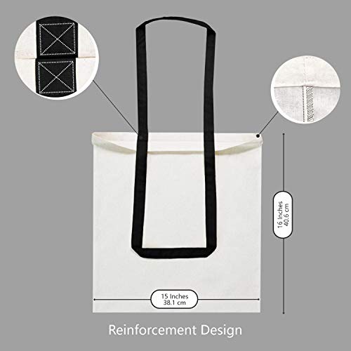 TOPDesign 12-Pack Economical Cotton Tote Bag, Lightweight Medium Reusable Grocery Shopping Cloth Bags, Suitable for DIY, Advertising, Promotion, Gift, Activity - Image 5