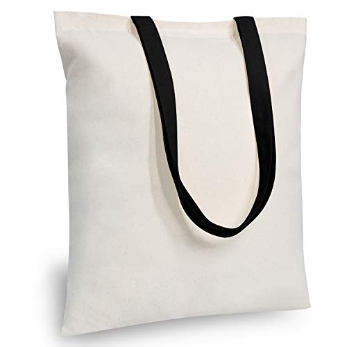 TOPDesign 12-Pack Economical Cotton Tote Bag, Lightweight Medium Reusable Grocery Shopping Cloth Bags, Suitable for DIY, Advertising, Promotion, Gift, Activity - Image 1