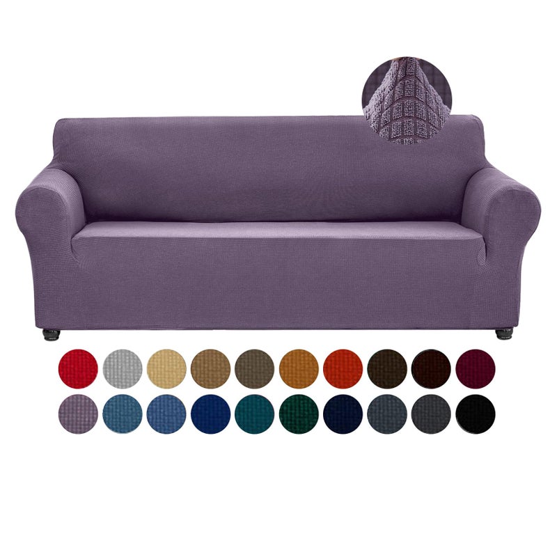 Joccun Stretch Couch Cover Slipcovers 1Piece Sofa Covers for 3 Cushion Couch Spandex Jacquard Washable Furniture Protector Cover for Living RoomKidsPetsSofaGrapeade