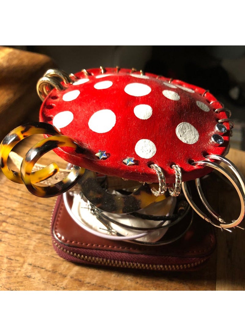 Mushroom Earring Holder table top decoration resin decoration independent station New Red mushroom earring stand