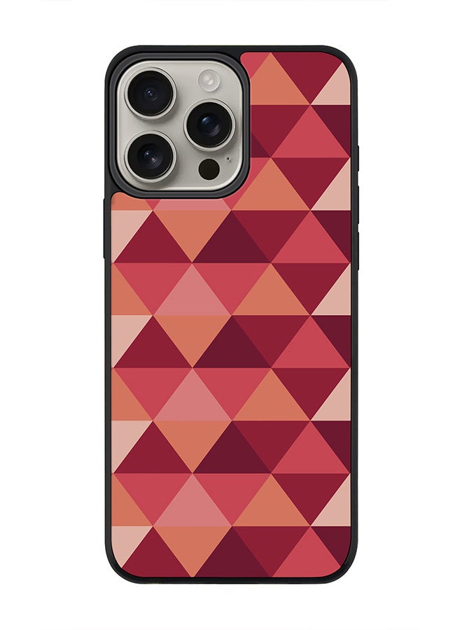 Stylizedd For iPhone 16 Pro Max Case [Compatible with MagSafe] Slim Magnetic cover Phone Case iPhone 16 Pro Max -Topsy Turvy Triangles - Image 1