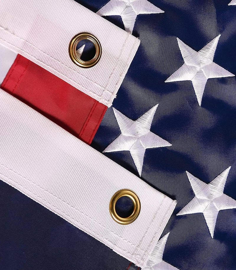Barcetine American Flag with Pole Kit - Includes 6ft Tangle Free Metal Flag Pole,4x6 Embroidered US Flag,Mount Holder Bracket,for Outside House,Front Porch,Outdoor,Black - Image 3