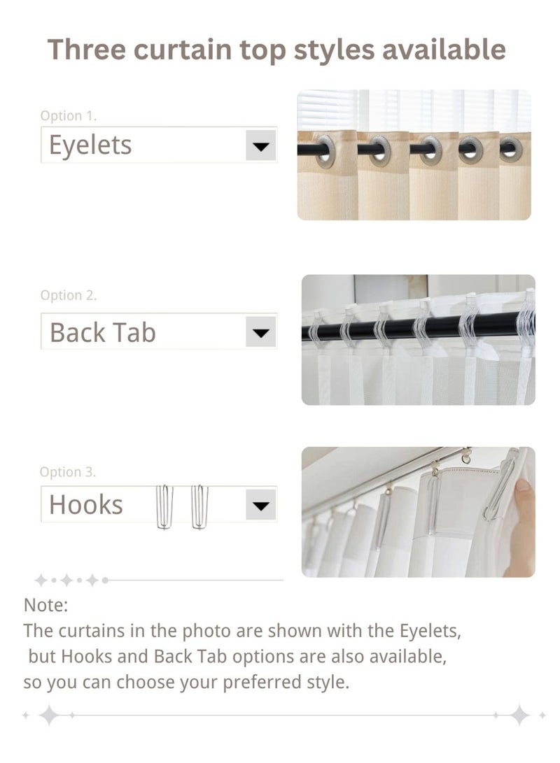QBAID Modern Sheer Drapes – Different Sizes for Every Window, Easy to Match Any Room - Image 5