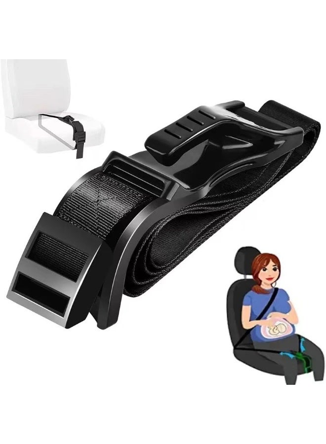 Pregnancy Car Seat Belt Adjuster | Pregnancy Seat Belt Stabilizer for Safe & Comfortable Travel – Protects Belly & Fetus, Easy to Install, Universal Fit—Black - Image 3