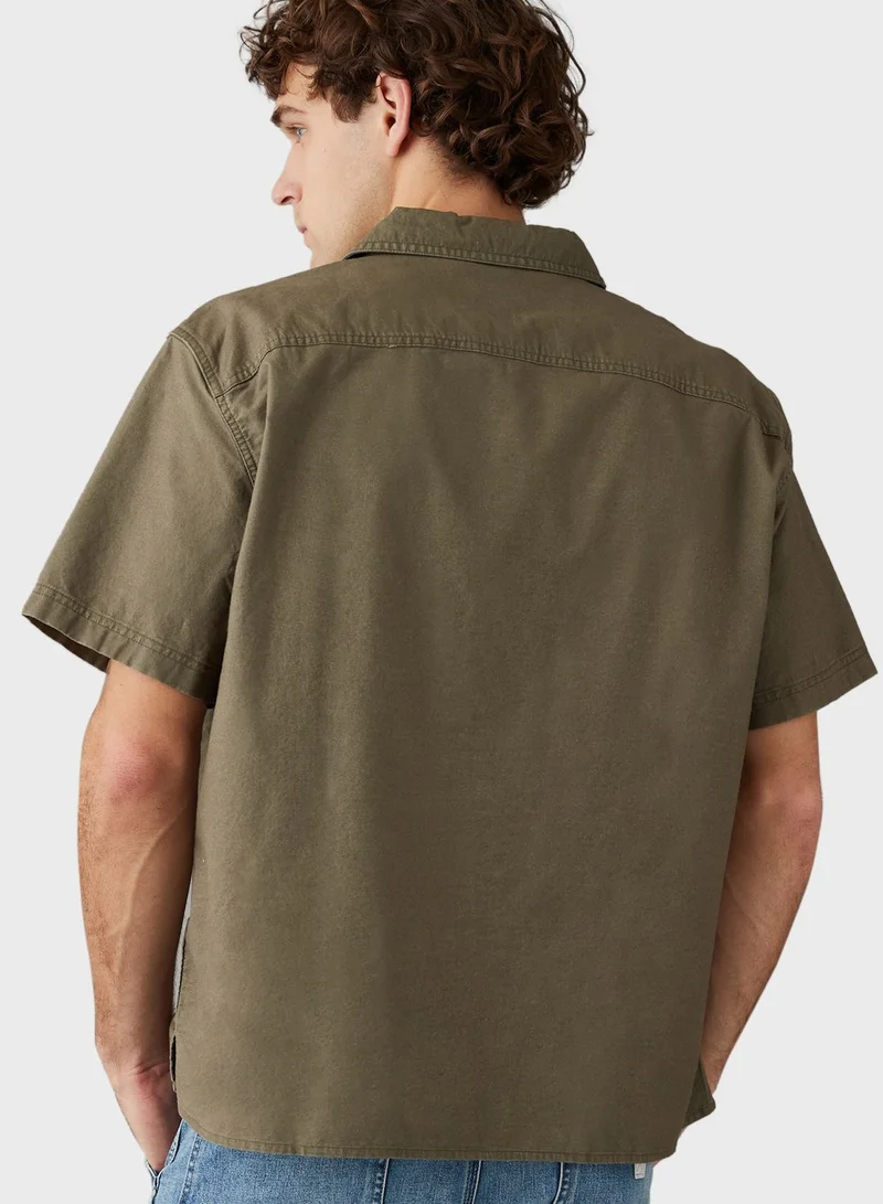 American Eagle Essential Button Up Regular Fit Shirt