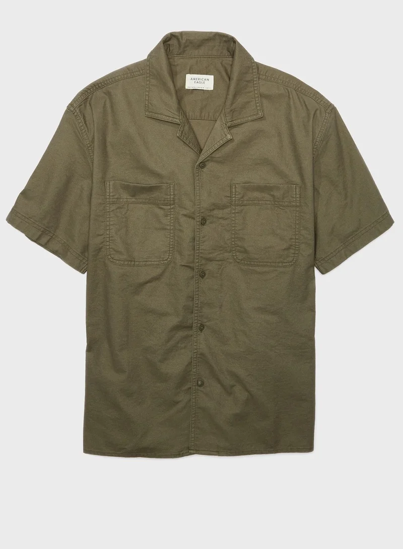 American Eagle Essential Button Up Regular Fit Shirt