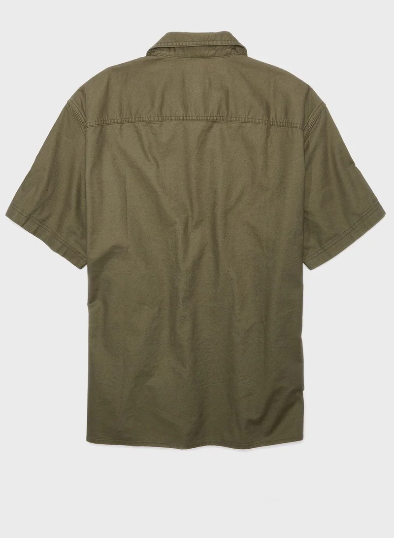 American Eagle Essential Button Up Regular Fit Shirt