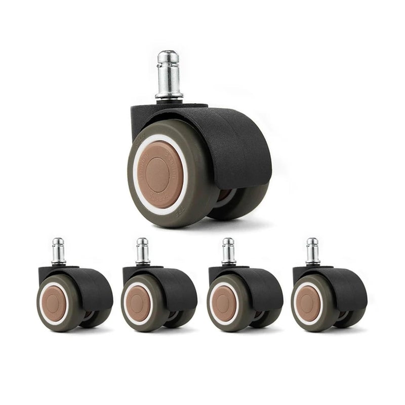 Universal 2 Inch Mute Caster Wheels 5pcs Office Chair Replacement Swivel Rollers 360 Degree - Image 2