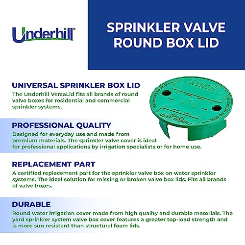 Underhill Sprinkler Valve Round Box Lid, VersaLid 6 Inch to 7 Inch Universal Cover for Automatic Irrigation System, Green, VL-6 - Image 3