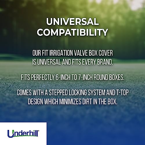 Underhill Sprinkler Valve Round Box Lid, VersaLid 6 Inch to 7 Inch Universal Cover for Automatic Irrigation System, Green, VL-6 - Image 4