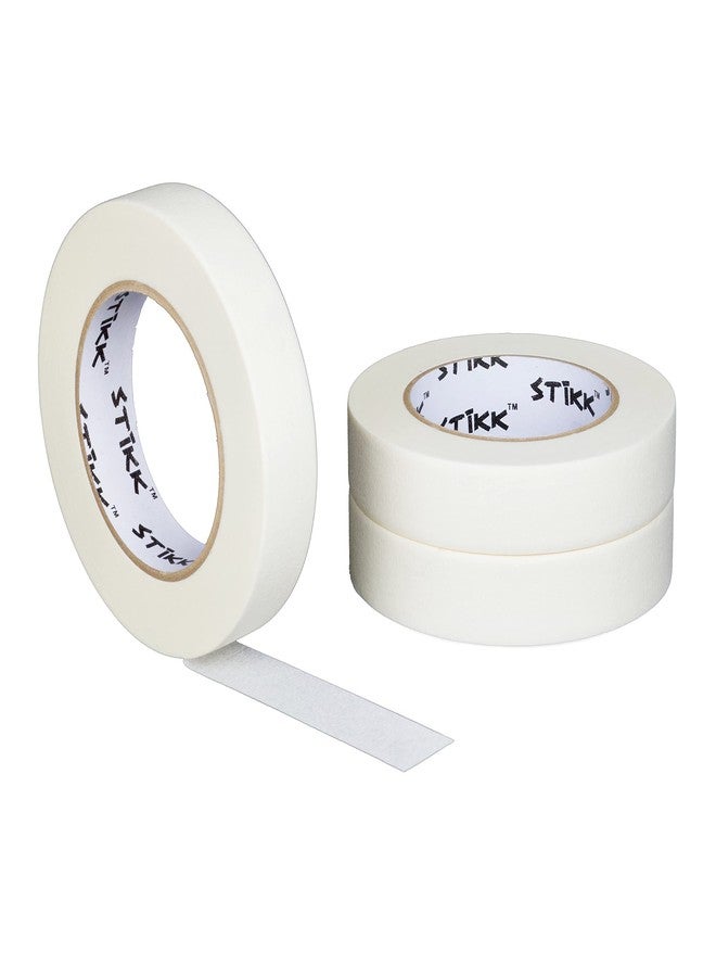 STIKK Painters Tape - 3pk White Painter Tape - 1 inch x 60 Yards - Paint Tape for Painting, Edges, Trim, Ceilings - Masking Tape for DIY Paint Projects - Residue-Free Painting Tape - Image 1
