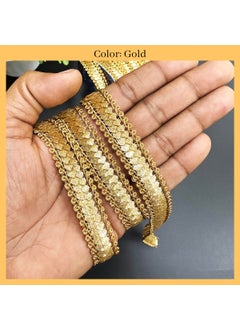 Embroiderymaterial EmbroideryMaterial Shiny Gold Zari Border Lace for Sewing, Embroidery, Edging, Saree Border, Blouse, Dupatta Border, Lehenga, Kurti etc (18 Meters, 15mm Wide)  - Image 4