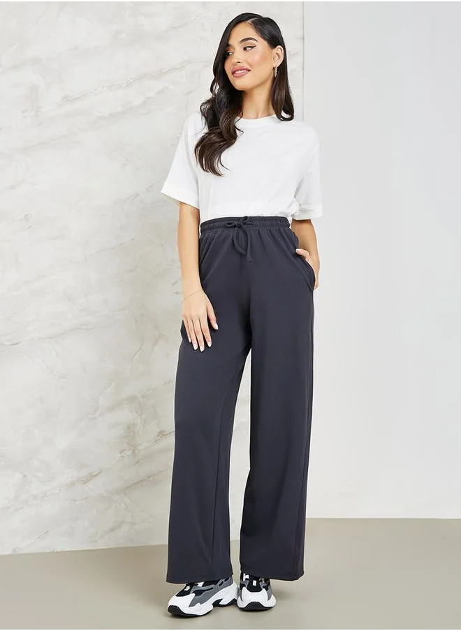 ستايلي Wide Leg Jogger with Side Pocket