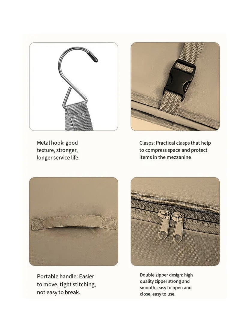 3 Tiers Hanging Carry-on Organizer Space Saving Waterproof Travel Packing Cube Luggage Organiser 4 Compartments for Travel - Image 3