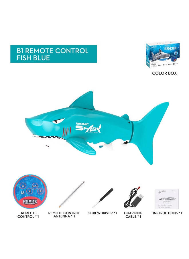 B1 Remote Control Boat Mini Electric Shark Bionic Fish Diving Infrared Control Summer Water Toys-Color:B1 Remote Control Boat Black  - Image 1