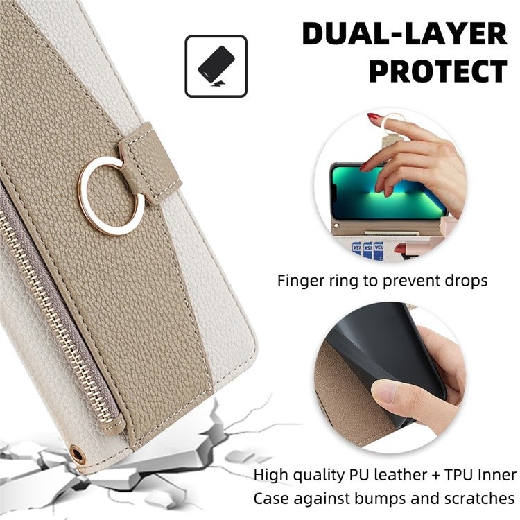 HuHa Protective Cover For OnePlus Ace 3V 5G Crossbody Litchi Texture Leather Phone Case(White) - Image 3