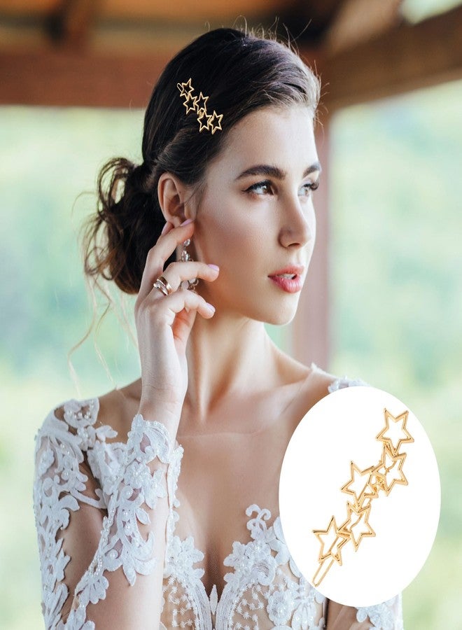 Mxxipp Gold Star Hair Pin for Women, Classical Metal Hair Bang Clips, Non-Slip Hollow Star Hair Barrette Accessories for Long Short Straight Curly Hair - Image 4
