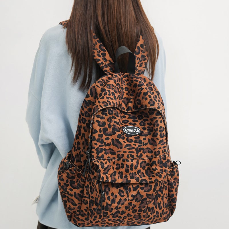 YX Large Leopard Print Laptop Backpack for Students - Image 2