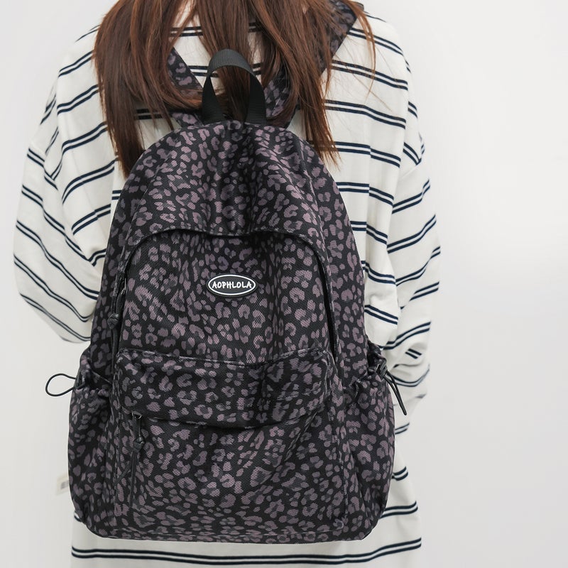 YX Large Leopard Print Laptop Backpack for Students - Image 4