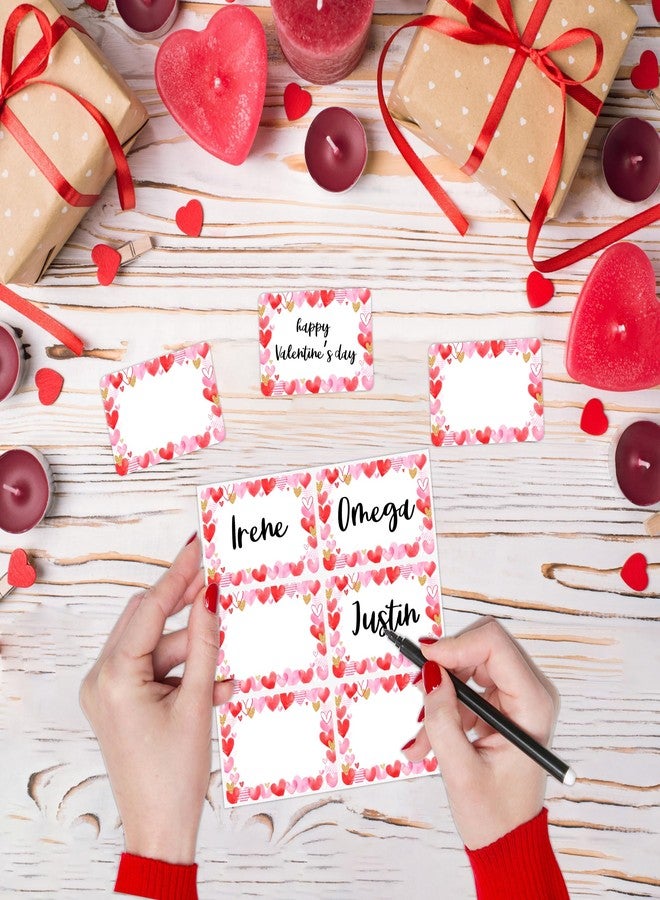 Lucleag 180PCS Valentine’s Day Name Tags Stickers Name Labels, Valentines Heart Gift Tags Labels Stickers Name Stickers for Valentine’s Day Gift Wrapping Organizing Jar Holiday Supplies, 2x3 inch - Image 3