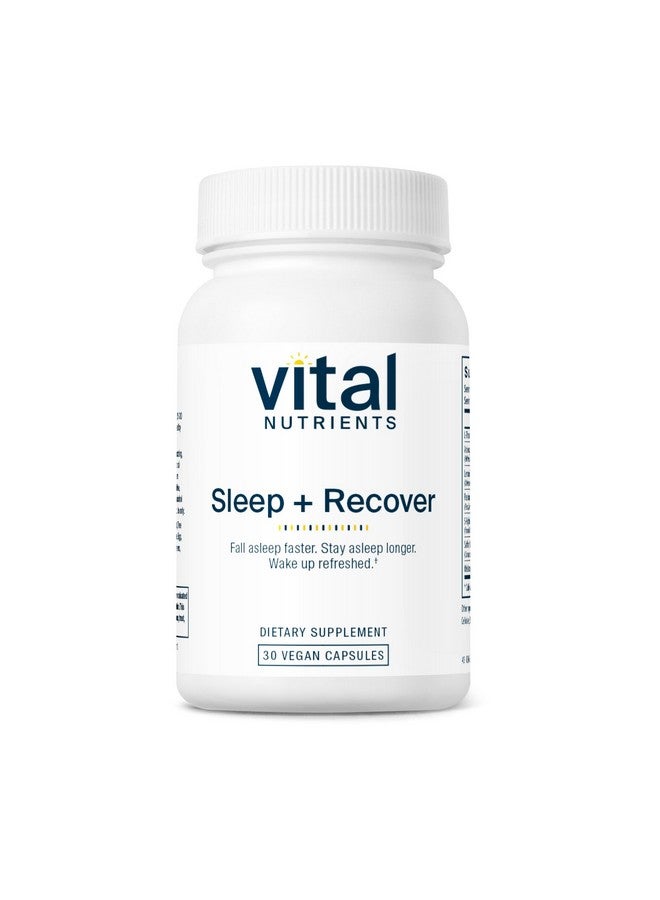 فيتل نيوترينس Vital Nutrients Sleep + Recover | مكمل غذائي نباتي للنوم | دعم النوم | الميلاتونين، والأشواغاندا، وL-Theanine | خالٍ من الجلوتين ومنتجات الألبان والصويا | 30 كبسولة - Image 1
